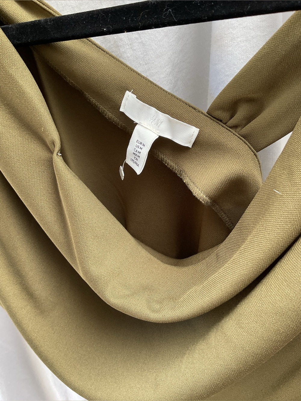 H&M Olive Green Cowl Neck Top